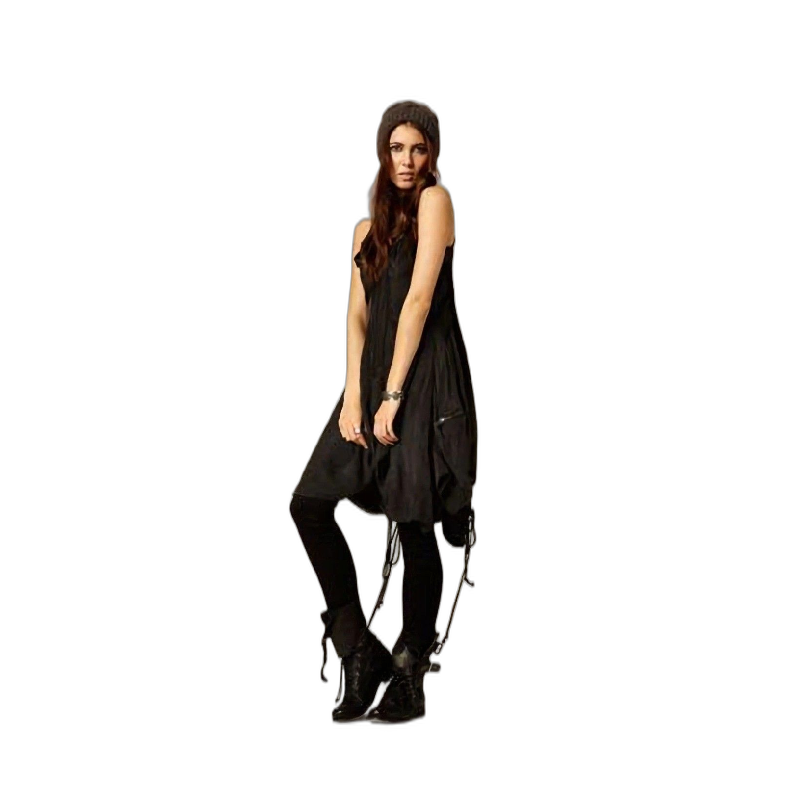 Allsaints Spitalfields Zeeda Dress Women’s Size 2 Black Rocker Style Dress